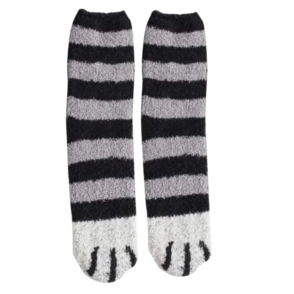 Belro Cat's Paw winter socks featuring cozy knit fabric and feline paw print design, perfect for cold weather warmth.