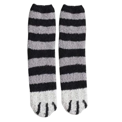 Belro Cat's Paw winter socks featuring cozy knit fabric and feline paw print design, perfect for cold weather warmth.