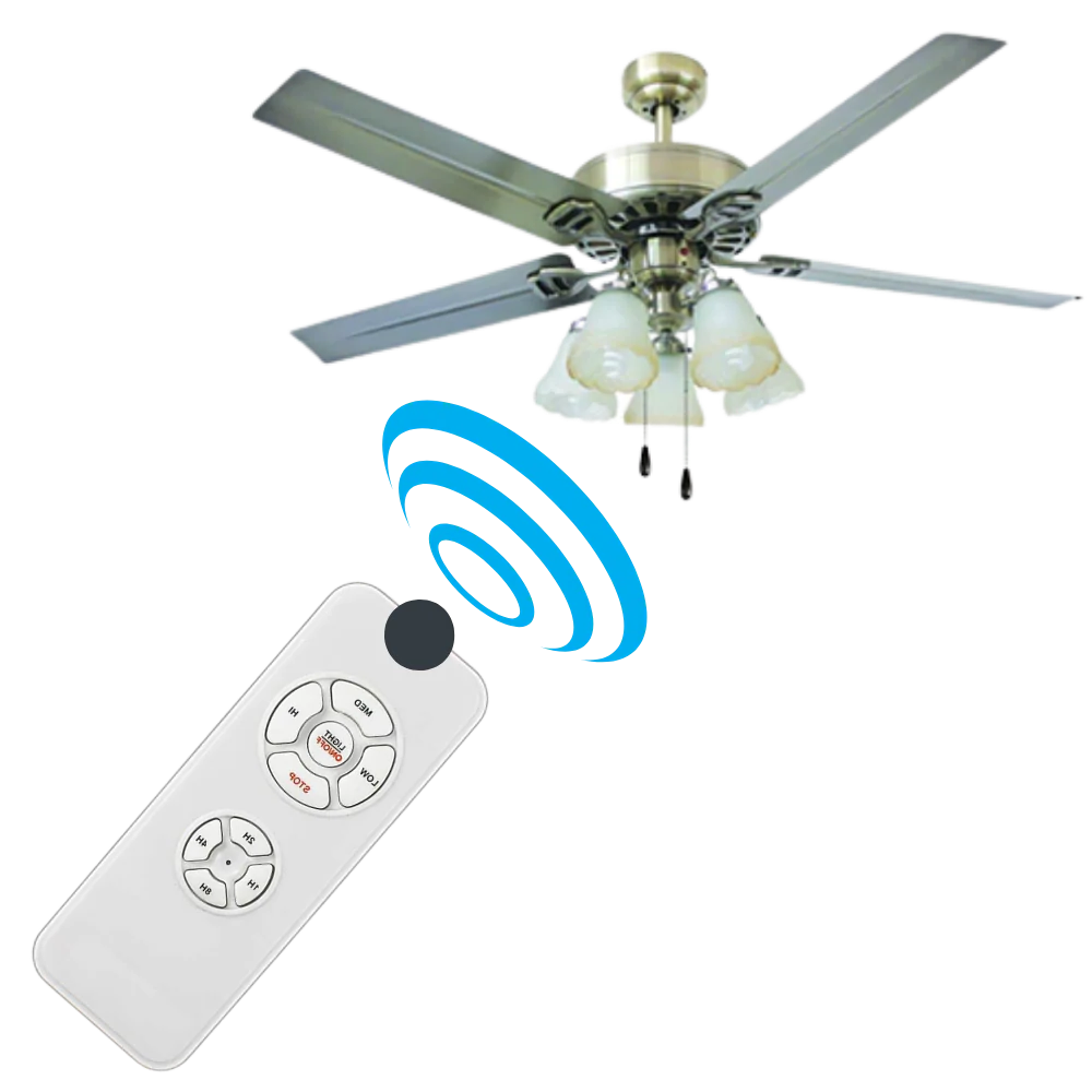 Belro universal fan remote control with buttons and display, electronic device for adjusting fan settings.