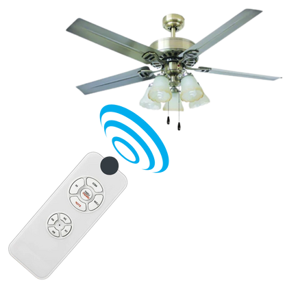Belro universal fan remote control with buttons and display, electronic device for adjusting fan settings.