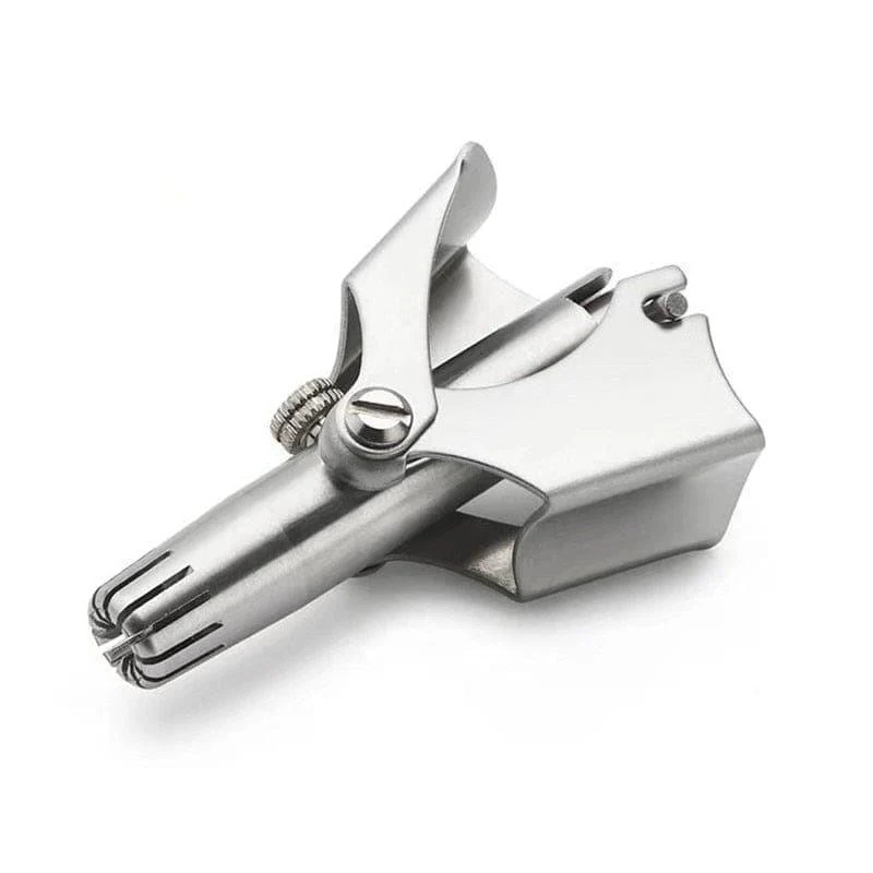 Belro stainless steel nose hair trimmer for men, manual personal care appliance with precision trimming blades.