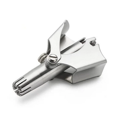 Belro stainless steel nose hair trimmer for men, manual personal care appliance with precision trimming blades.