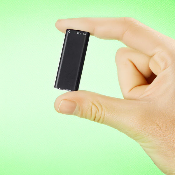 Belro mini voice-activated recorder with compact design, featuring a built-in microphone and control buttons for easy recording.