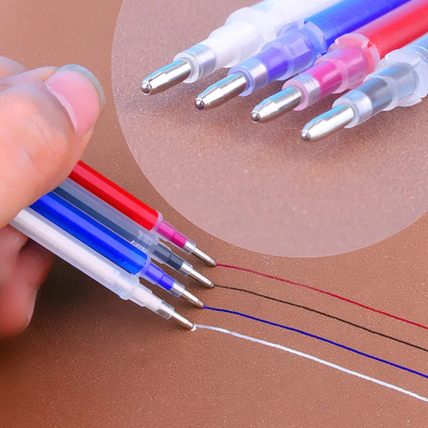 Set of 16 Belro heat erasable fabric marking pens for men's clothing, with visible pen tips and packaging.