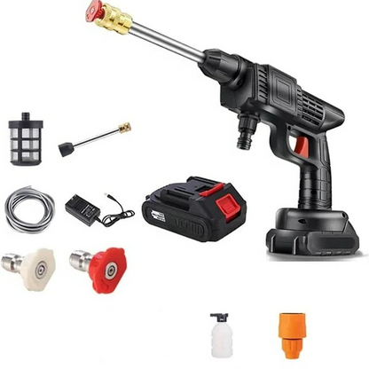 Belro cordless portable high pressure spray water gun set for men, with adjustable nozzle and ergonomic handle, ideal for outdoor cleaning.