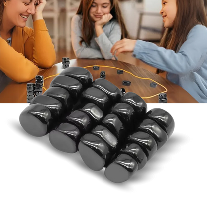 Belro magnetic chess game with black and white chess pieces on a magnetic board, perfect for strategic fun and portable play.