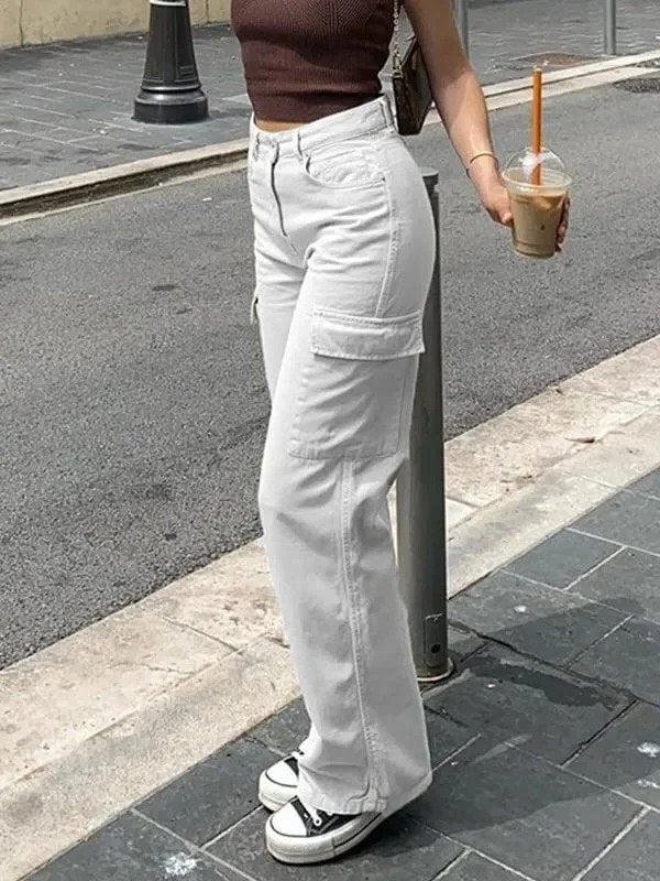 Belro adjustable straight fit cargo pants shown in beige with multiple pockets and belt loops, casual clothing for men.