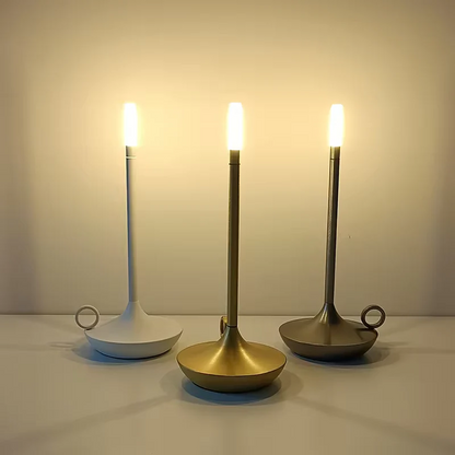 Belro rechargeable touch table lamp with modern design, LED night light, and touch control for bedside or living room lighting.