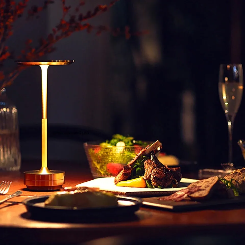 Wireless table lamp by Belro, portable LED night light with modern design and touch control, suitable for bedside or living room.