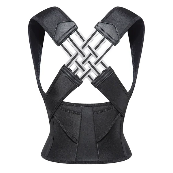 Belro posture correction suspenders for back pain relief, adjustable accessories with padded straps and secure clasps.