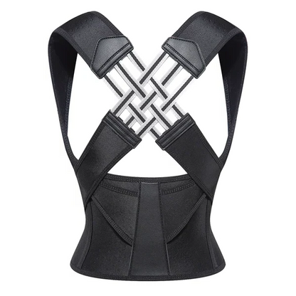 Belro posture correction suspenders for back pain relief, adjustable accessories with padded straps and secure clasps.