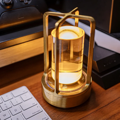 Belro crystal lantern night light with decorative glass design, perfect for ambient lighting and elegant home decor.