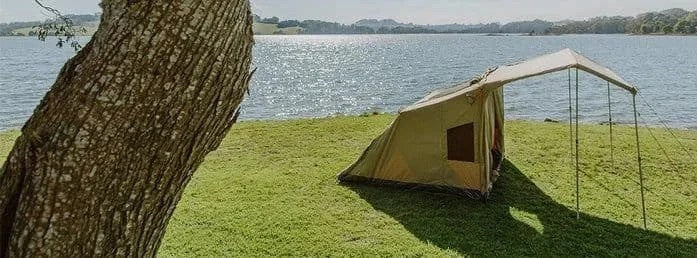 Casavibeo OZTENT RX5 30 Second Family Camping Tent set up outdoors, showcasing its spacious design and quick assembly.
