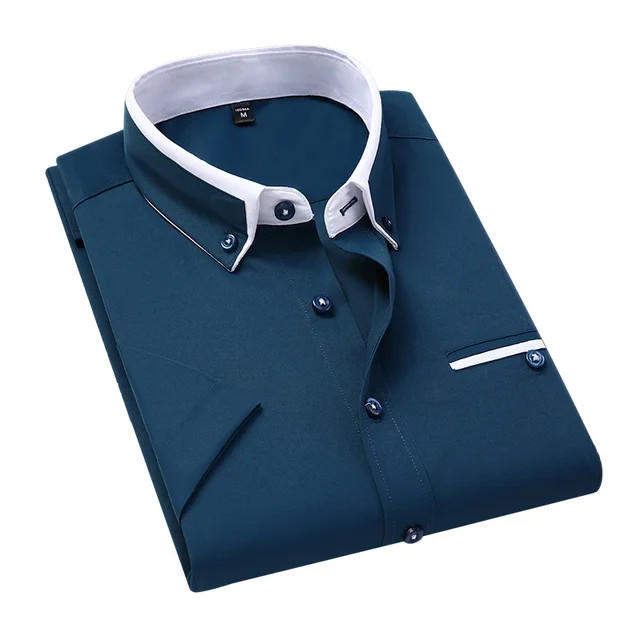 Belro classy shirt in smooth fabric, featuring a tailored fit with a collar and button-up front, perfect for formal or casual wear.