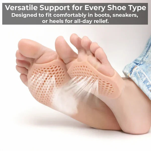 Belro breathable gel metatarsal pads providing foot comfort and pain relief, shown on a clean white background.