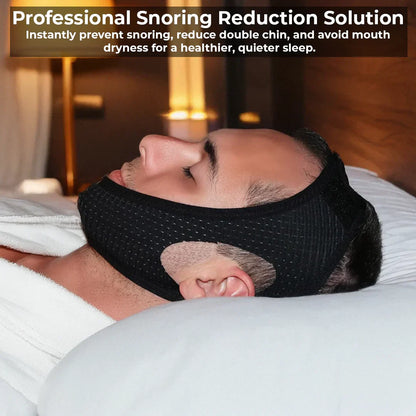 Belro anti-snoring chin strap for sleep aid, adjustable strap designed to reduce snoring and improve sleep quality.