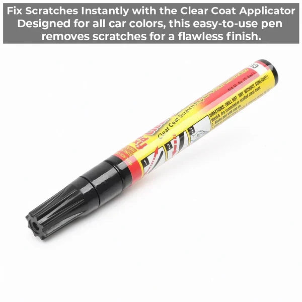Belro Scratch Eraser Pen for quick car scratch repair, shown with pen tip and scratched surface for home and garden decor.