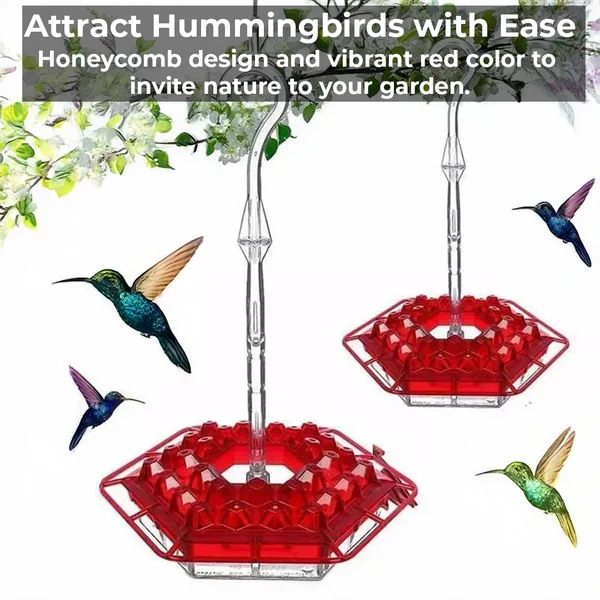 Belro ant-proof hummingbird feeder with 30 bee-resistant ports, designed for outdoor garden decor and bird feeding.
