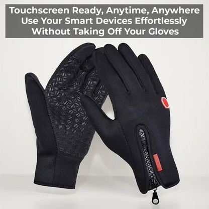 Belro waterproof thermal gloves, black and insulated, designed for cold weather and outdoor activities.