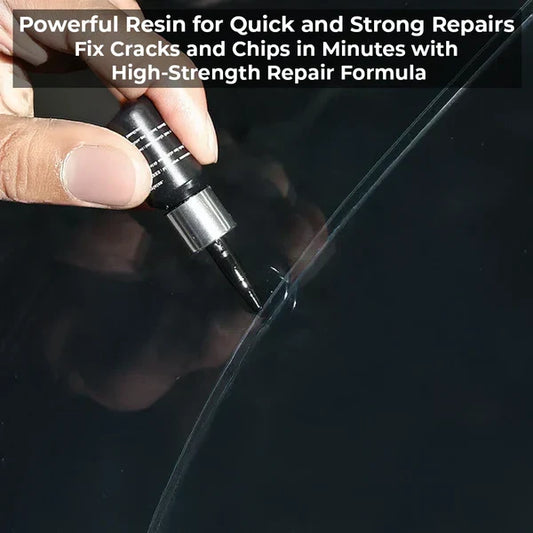 Belro 5-pack glass repair fluid for home decor, showing bottles with repair liquid for fixing glass cracks and chips.