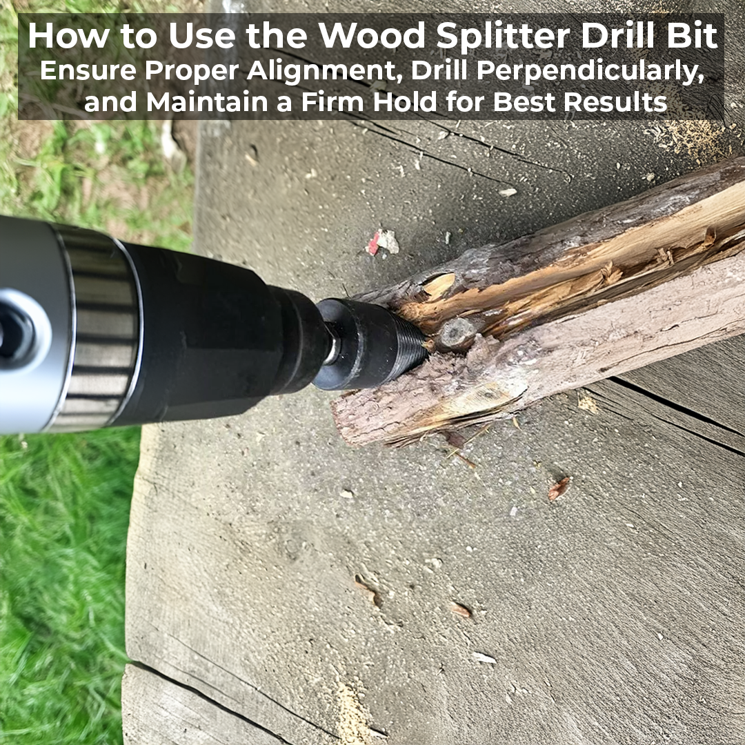 Belro Universal Firewood Splitter Drill Bit for tools and hardware, designed for efficient wood splitting using a drill.
