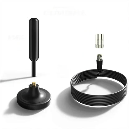 Belro HDTV 4K magnetic digital antenna for enhanced TV signal reception, shown in a close-up image with magnetic base and cable.