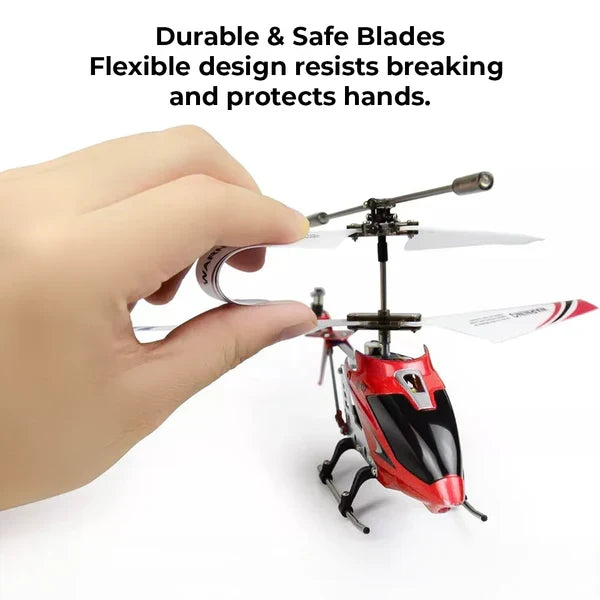 Crimson Belro unbreakable mini RC helicopter with gyro, toy drone featuring durable design and remote control, ideal for kids and beginners.