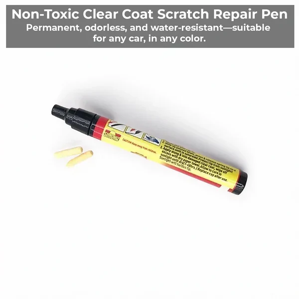 Belro Scratch Eraser Pen for quick car scratch repair, shown being used to smooth out a minor scratch on a car's surface.