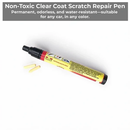 Belro Scratch Eraser Pen for quick car scratch repair, shown being used to smooth out a minor scratch on a car's surface.