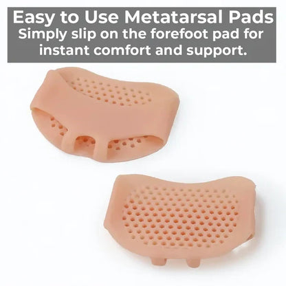 Belro breathable gel metatarsal pads showing soft gel cushioning for foot comfort and pain relief in a health and beauty setting.