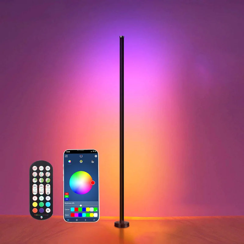 Belro smart LED floor lamp with adjustable height and modern design, ideal for living room or office lighting.
