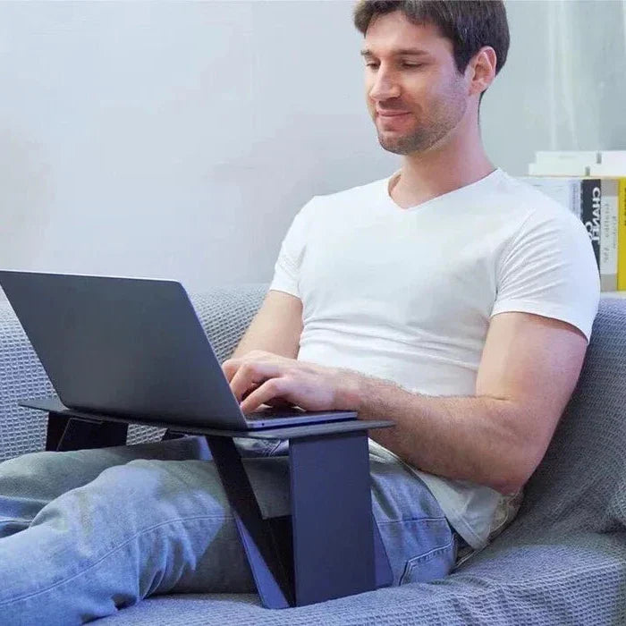 Belro portable lightweight laptop table, paper-thin mini desk ideal for study and reading, designed for office and stationery use.