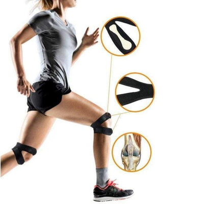 Belro patellar tendon strap and torn meniscus knee brace, designed for knee support and stabilization during activity.