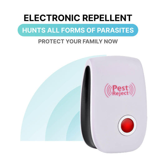 Belro ultrasonic insect and rodent repellent for home and garden pest control, showing device with LED indicator and plug-in design.