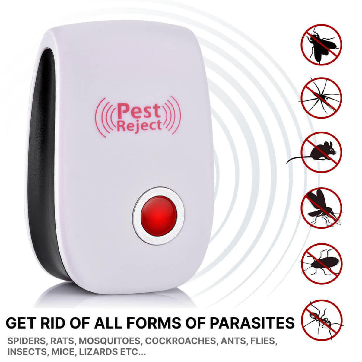 Belro ultrasonic insect and rodent repellent device for home and garden pest control, designed to deter pests effectively.