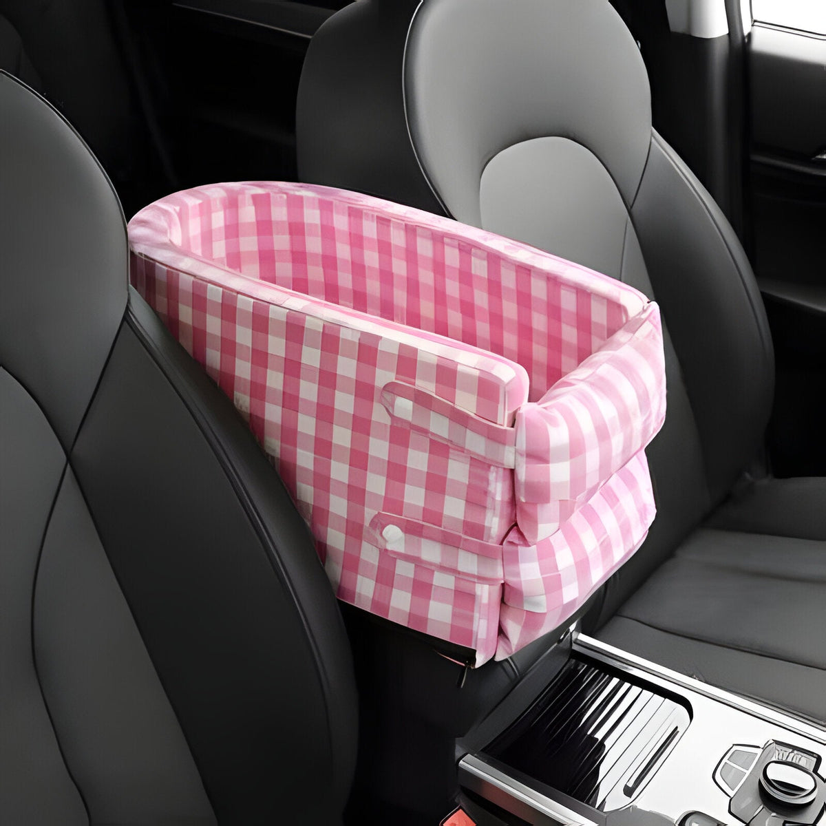 Belro pet car seat for small dogs and cats, automotive seat with secure straps and padded interior for travel comfort.