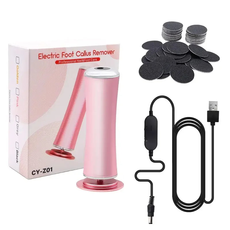 Pink Belro electric foot file and callus remover with ergonomic design for smooth, soft feet and effective skin exfoliation.