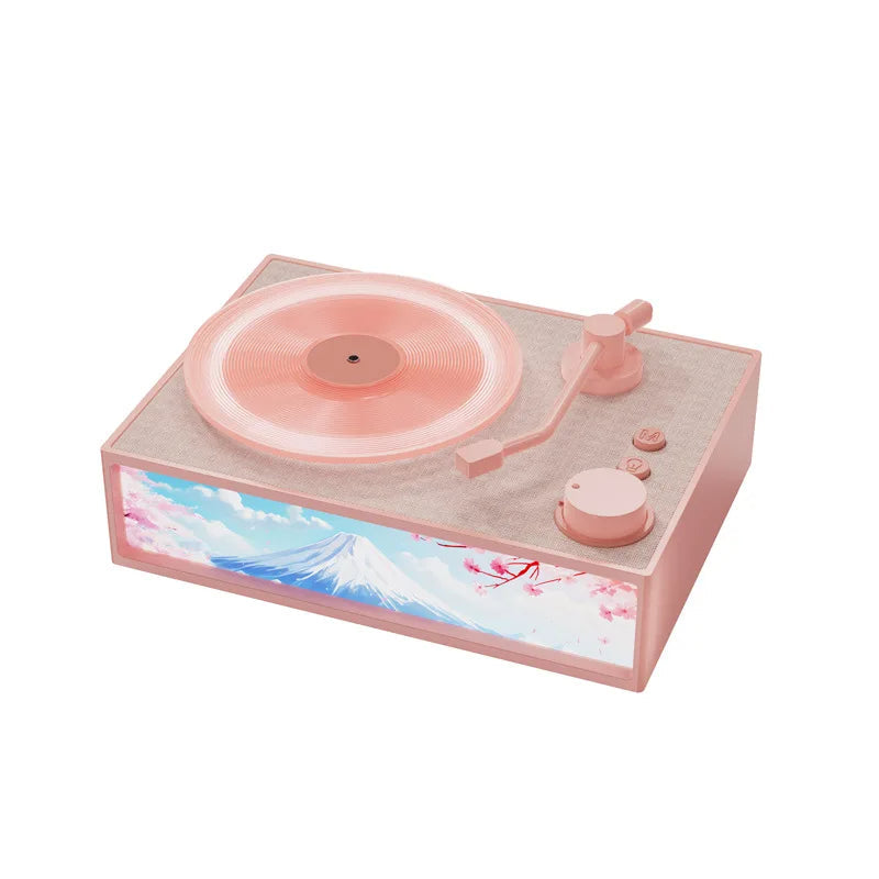 Pink Belro Aromatherapy Bluetooth Speaker with integrated night light, featuring a sleek design for relaxing health and beauty ambiance.
