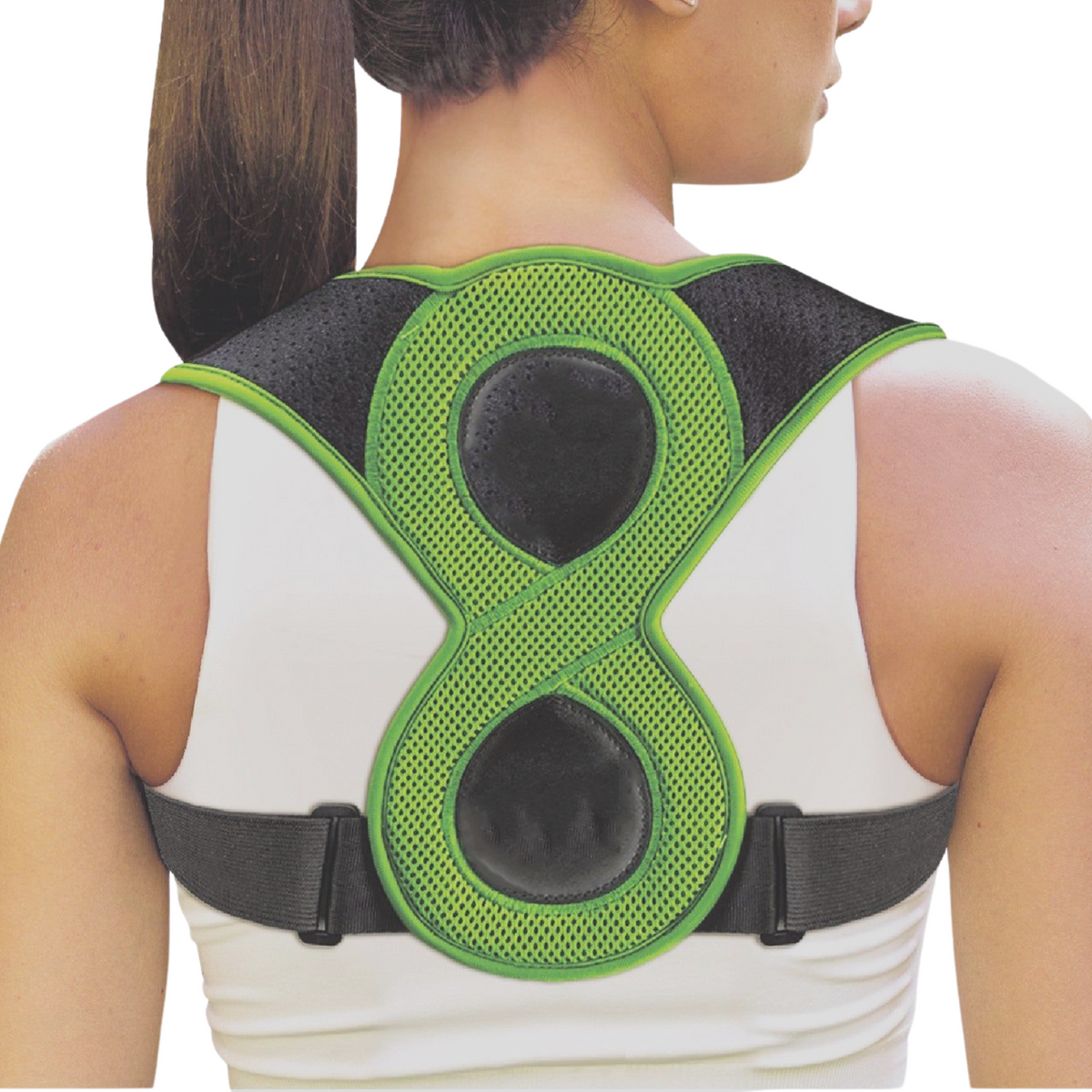 Belro ergonomic back brace posture corrector for men and women, adjustable suspenders for improved spinal support and alignment.