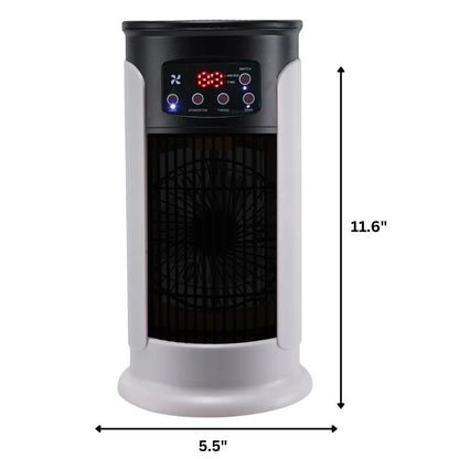 DecorsDeluxe portable tower fan air cooler with remote control and oscillating feature, ideal for cooling indoor spaces.