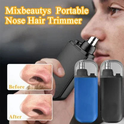 Belro portable nose hair trimmer with compact design for precise grooming on-the-go, shown in a close-up image.
