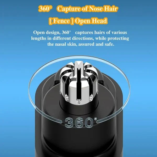 Belro portable rechargeable nose hair trimmer, compact grooming device with precision blades for on-the-go facial hair maintenance.