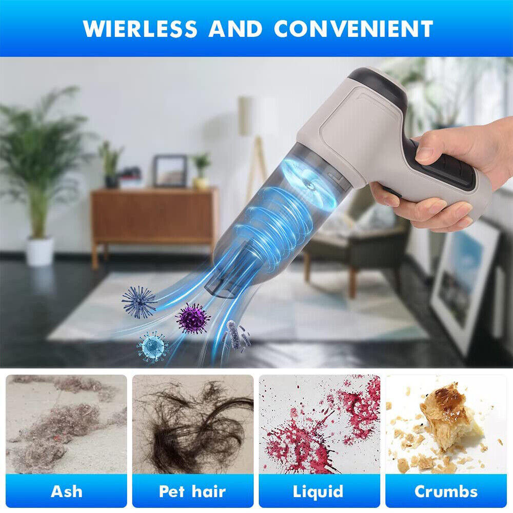 Belro cordless handheld vacuum cleaner for home cleaning, showing its compact design and powerful suction capabilities.
