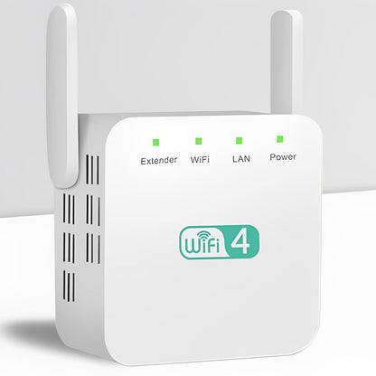 Belro powerful long-range WiFi repeater extending wireless signal coverage in a modern home or office setup.