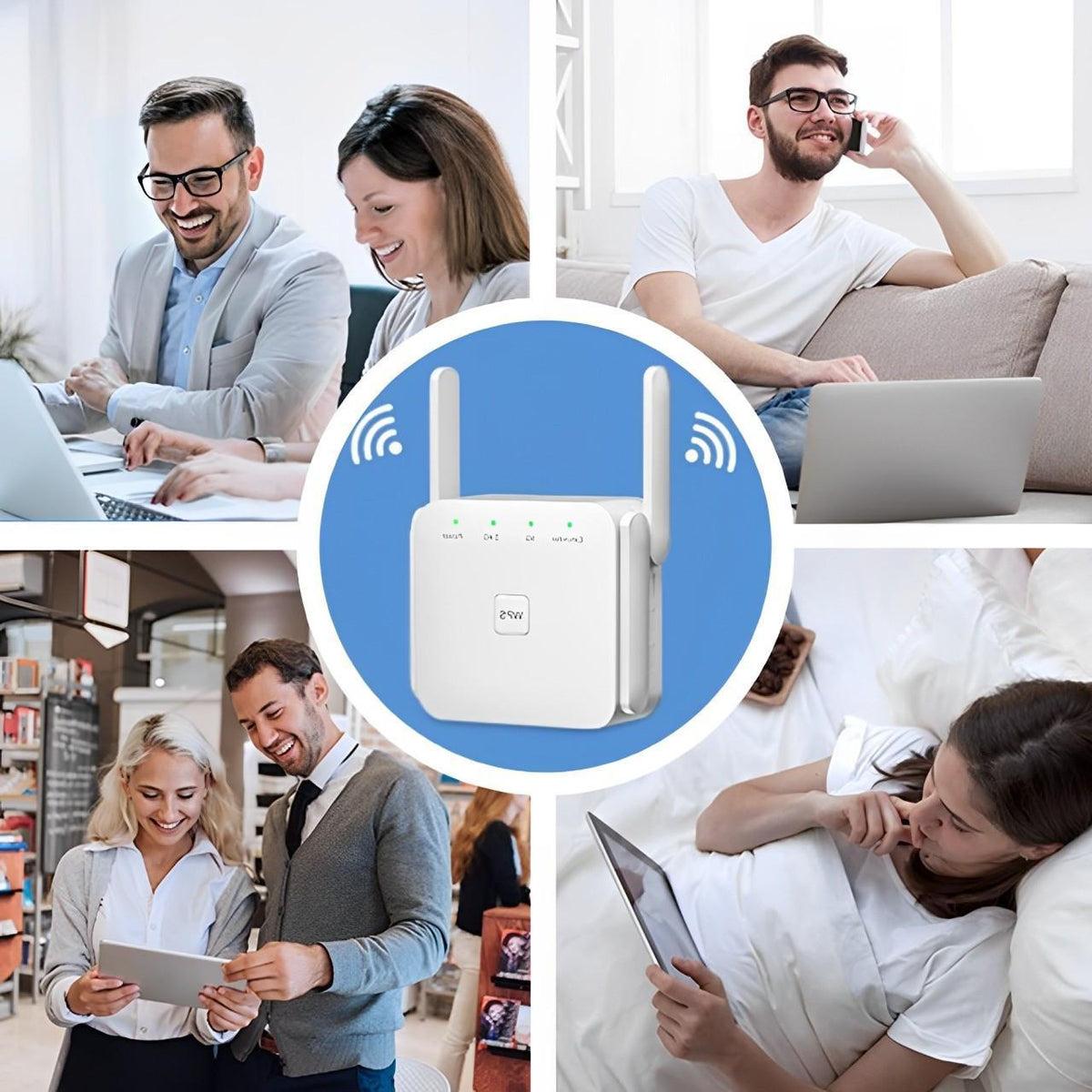 Belro long-range WiFi repeater extending wireless signal coverage for improved internet connectivity in electronics.