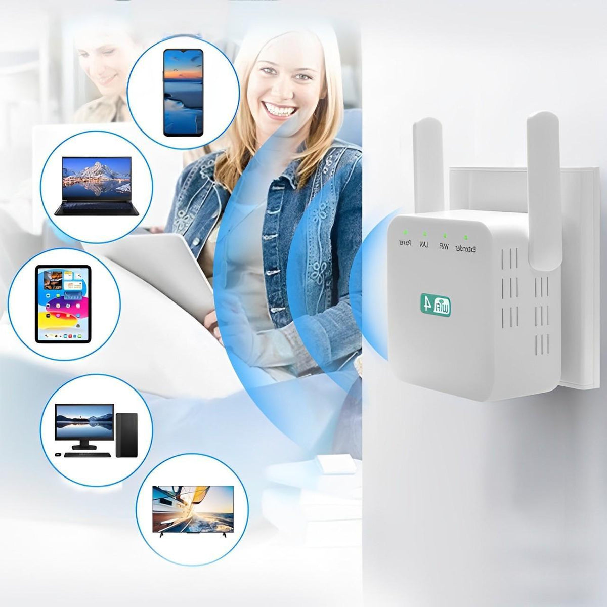 Belro long-range WiFi repeater providing strong wireless signal extension for better internet coverage in electronics.