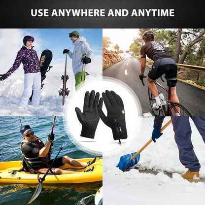 Belro unisex thermal gloves with touch screen fingertips, winter accessories designed for warmth and device use.