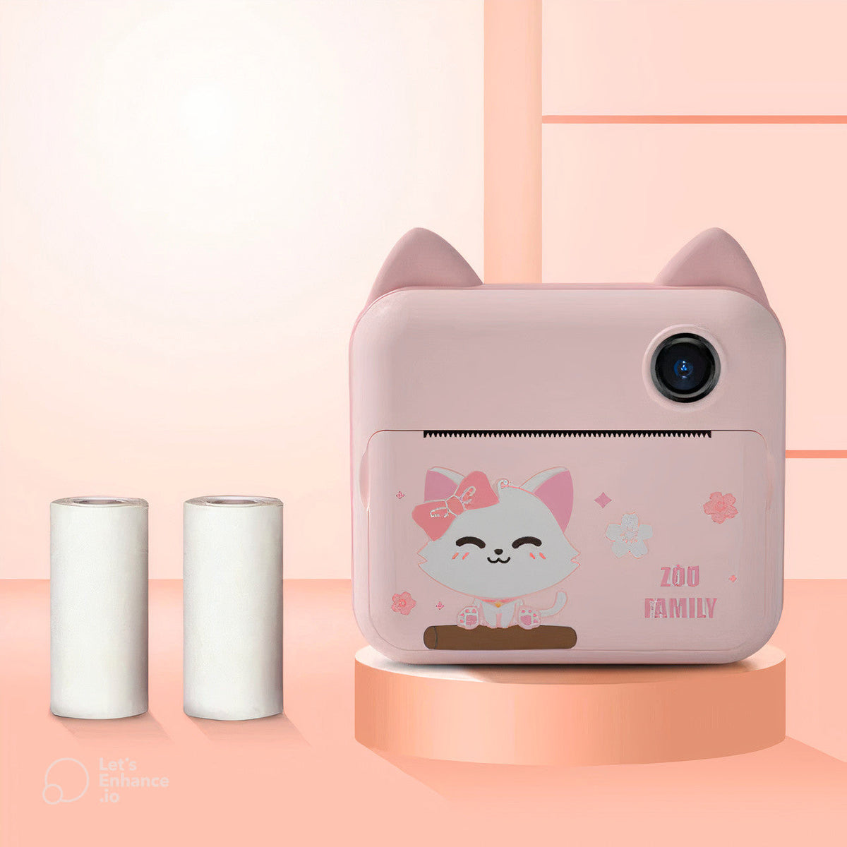 Belro Kids’ Instant Print HD Camera showing colorful children’s camera with LCD screen and print button for instant photos