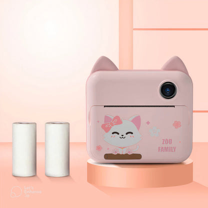 Belro Kids’ Instant Print HD Camera showing colorful children’s camera with LCD screen and print button for instant photos