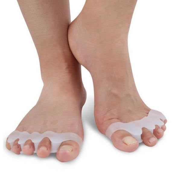 Belro orthopedic toe corrector and separator showing a silicone device for toe alignment and comfort.